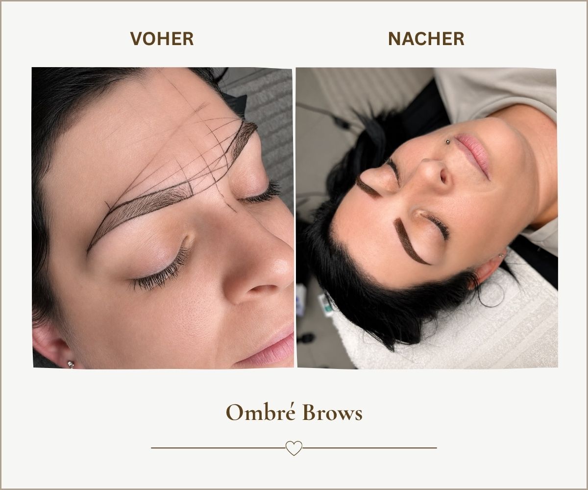 Voher/Nacher meiner arbeiten Ombre Brows PMU